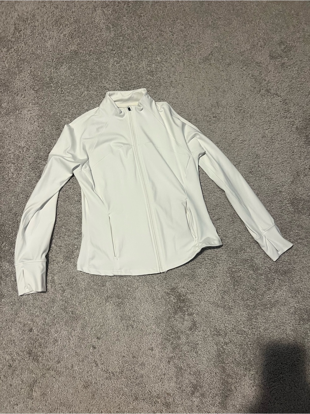 Jockey White Performance Zip Jacket